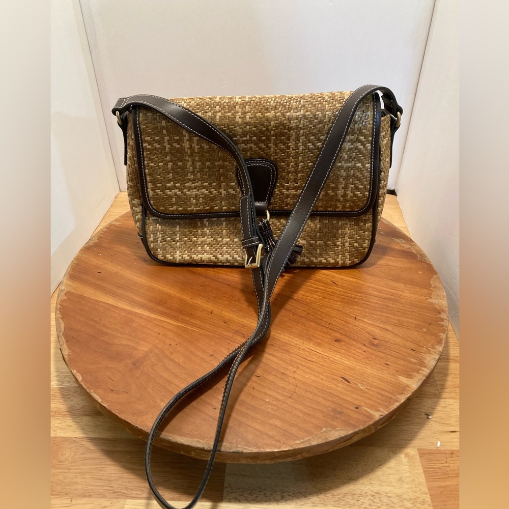 Carry Land America Straw Look Shoulder Bag